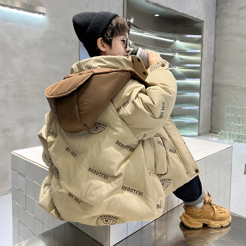 儿童装男童冬装棉服2023新款6-12岁15岁中大童冬季男孩棉袄加厚潮