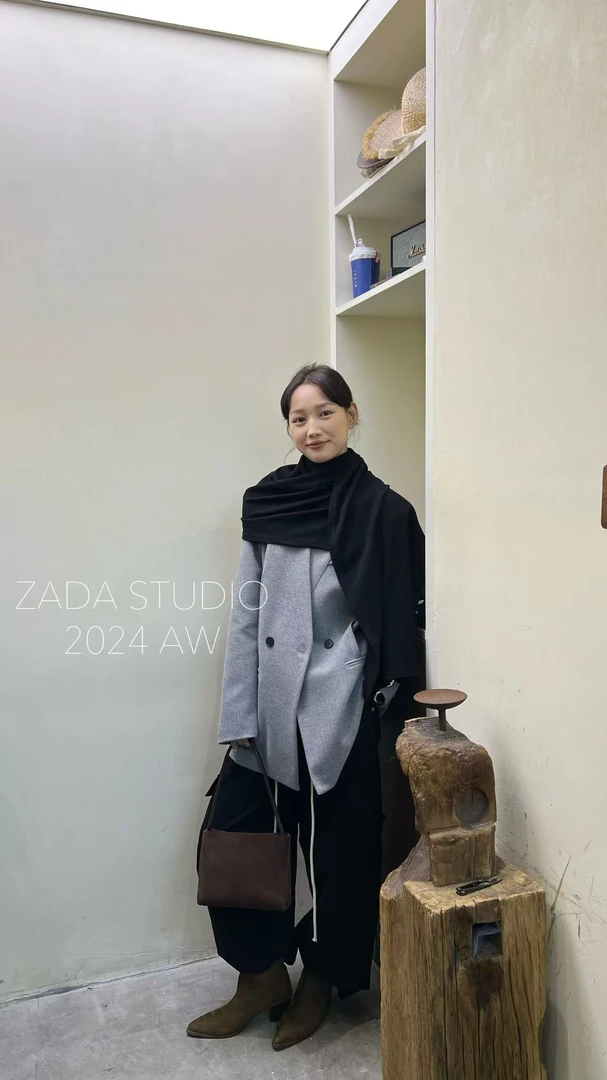 ZADA（5998#库）气质简约双扣西装外套 KC