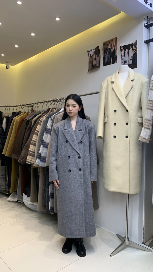 ABOUT ins（8852#库）韩版气质百搭长款大衣 KC