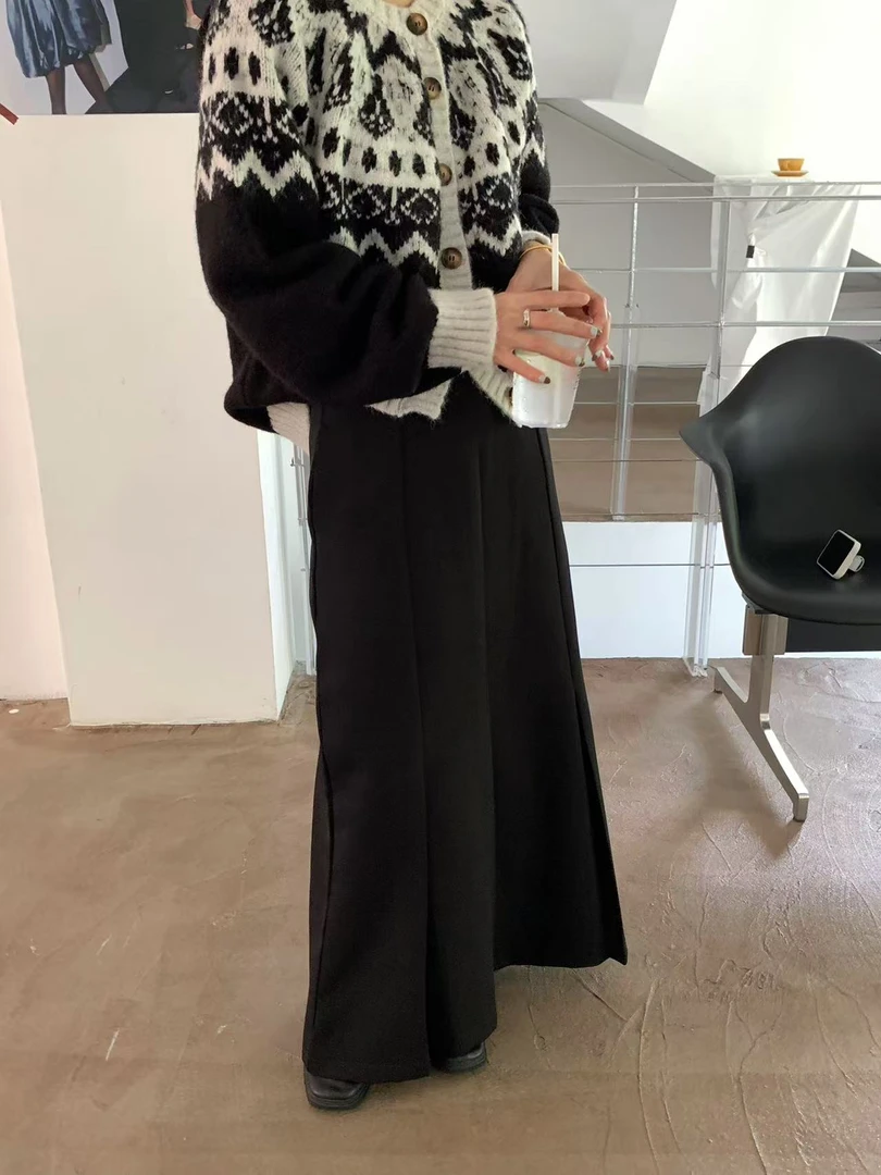 YY（8036#库）长款气质西装半裙 KC