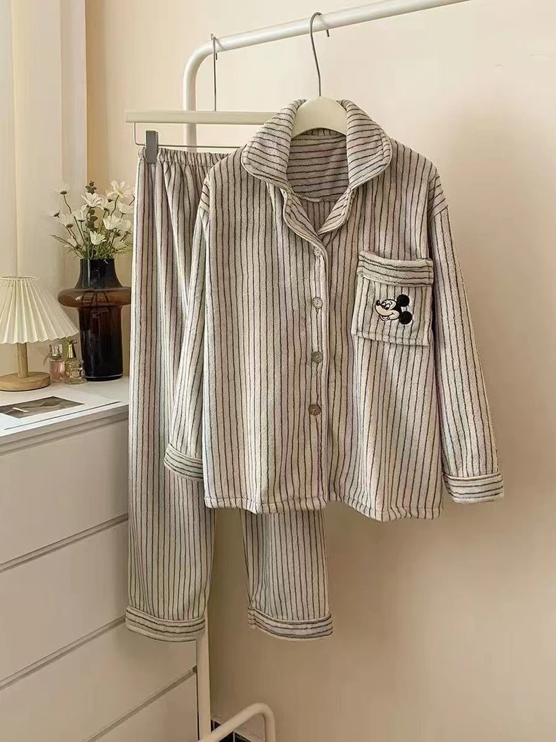 HW（855#） 条纹气质韩版翻领家居服