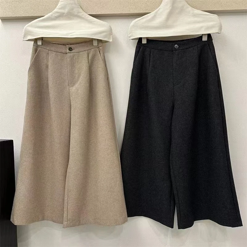 IU（2321#库）复古气质休闲慵懒八分裤 KC