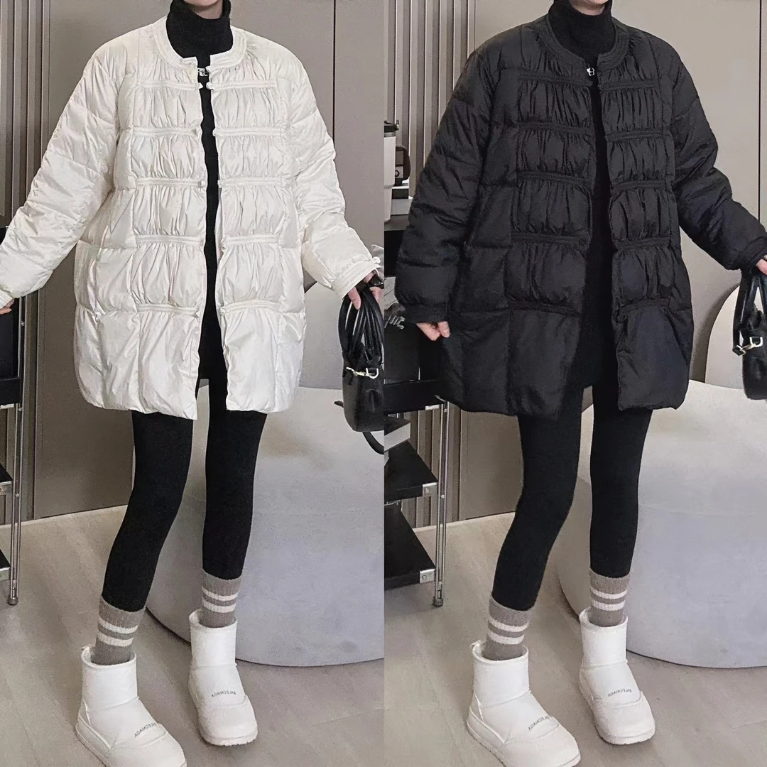 DaYuan 冬季新款新中式高级国风盘扣小众保暖羽绒服5018