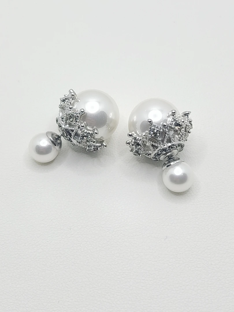 非金属仿珍珠耳饰 合金耳饰珠珠耳环925直播间选款