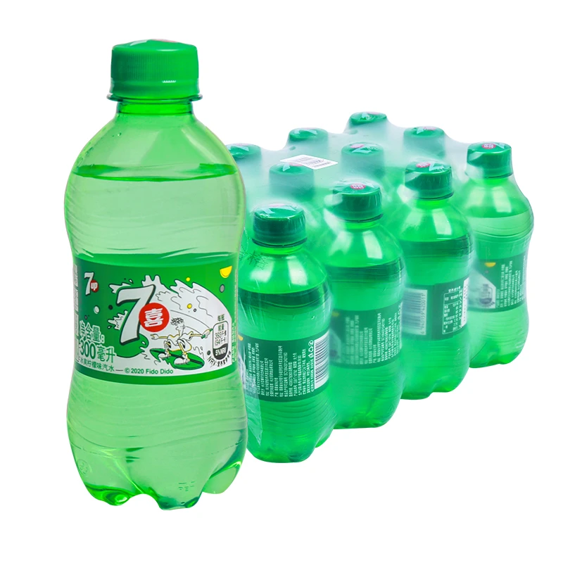 七喜300ml汽水批发迷你瓶便携整箱冰爽柠檬味