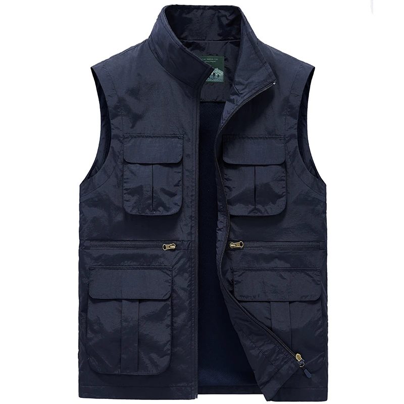 秋季工装马甲男多口袋速干户外休闲钓鱼摄影背心春秋坎肩薄款外套