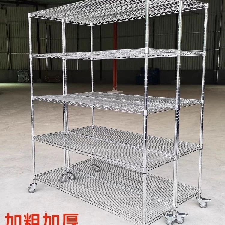 无尘车间货架置物架深圳镀铬电镀不锈钢货架带轮子货架包邮