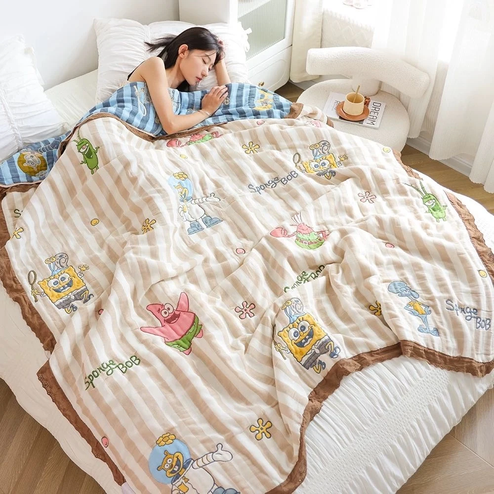 【作秀宝贝】A类全棉纱布泡芙被 5斤柔软舒适加厚保暖亲肤被