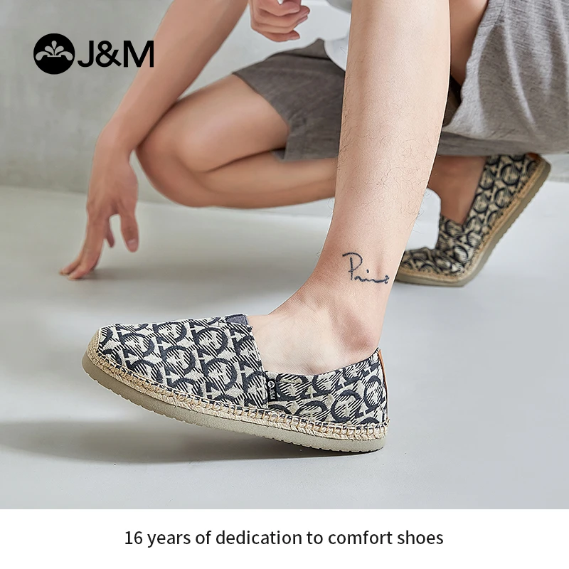 J&M/快乐玛丽百搭渔夫鞋2023夏季新款透气懒人一脚蹬单鞋男57375M