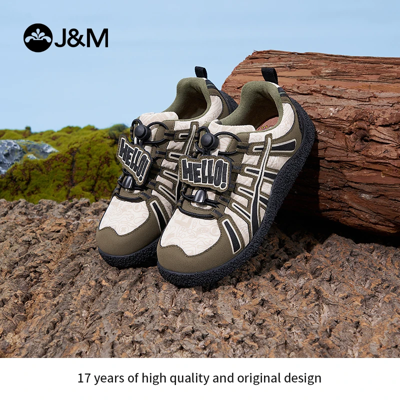 J&M/快乐玛丽撞色运动鞋平底一脚蹬户外登山鞋低帮83612W