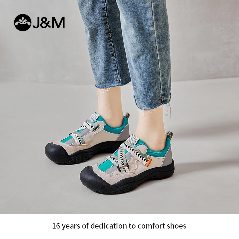 J&M/快乐玛丽帆布鞋女2023夏新款透气软底运动户外休闲女鞋65306W