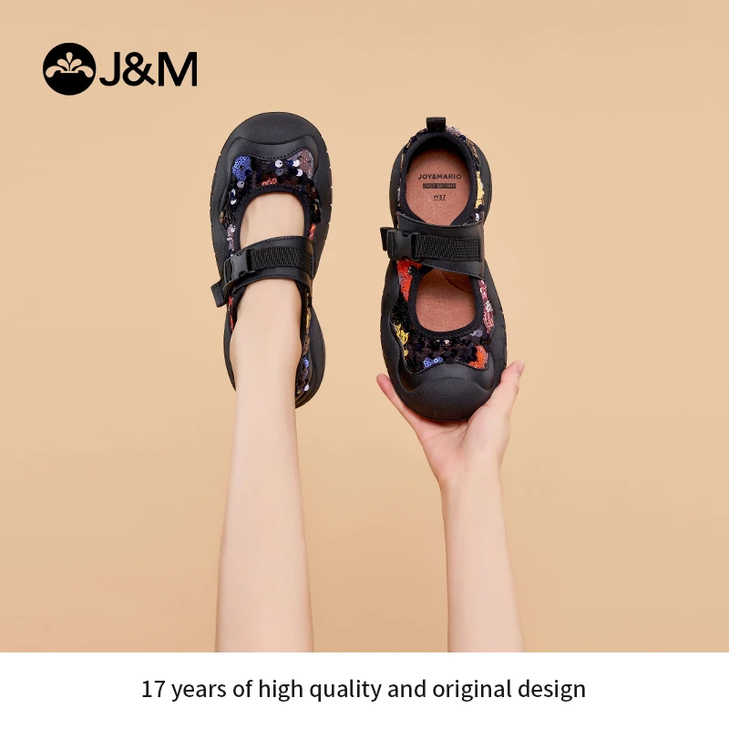 J&M/快乐玛丽2025春夏时尚露营鞋舒适休闲女鞋软底透气防滑65853W