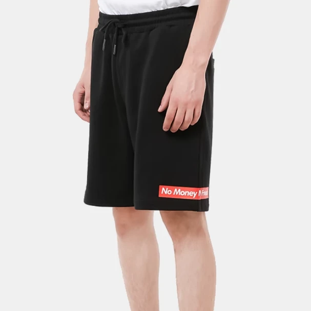 HP熊猫男士短裤夏季舒适全棉休闲时尚透气红标针织五分裤1259