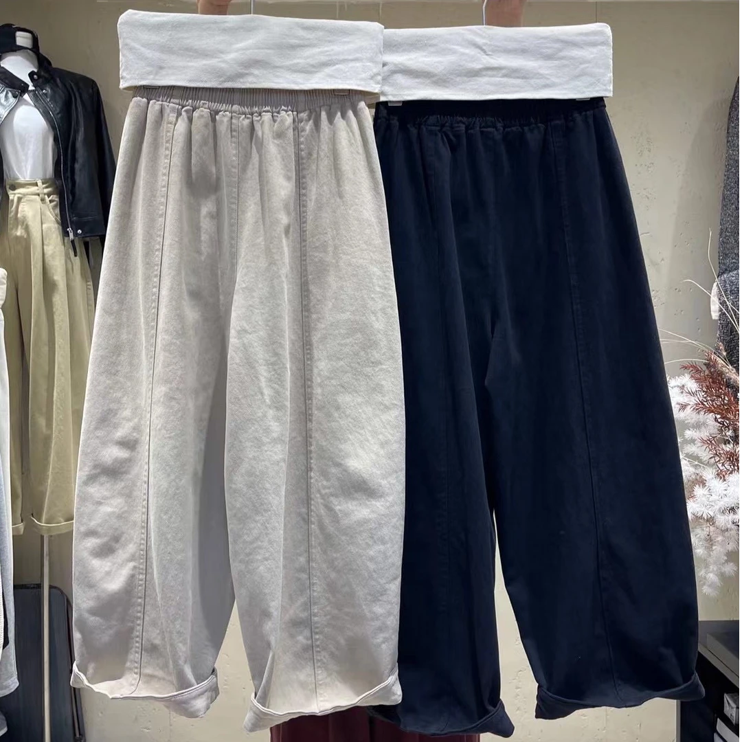 【A601-A800】潮流休闲女装宽松运动气质设计感时尚春秋九分休闲裤