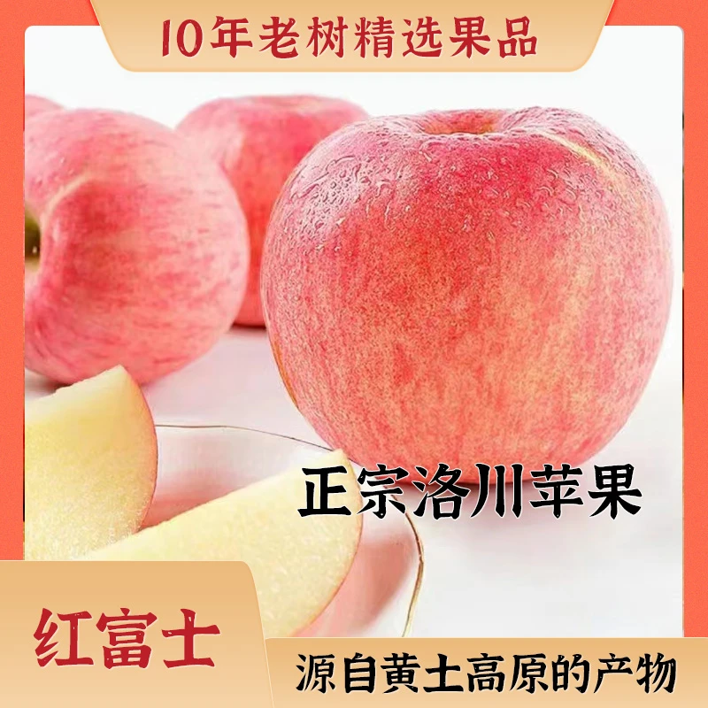 【海乐生鲜】正宗陕西洛川红富士苹果净重5斤起【小苹果】【新鲜苹果】