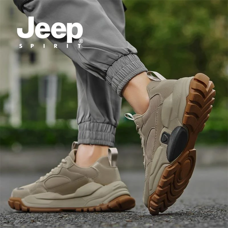 JEEPSPIRIT吉普官网官方专卖店男潮鞋百搭夏季透气老爹休闲运动鞋