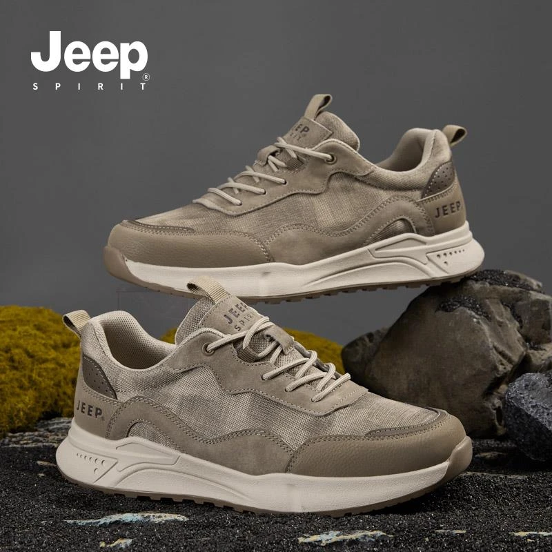 JEEPSPIRIT男鞋休闲鞋2025新款春夏季跑步鞋百搭透气轻便鞋运动鞋