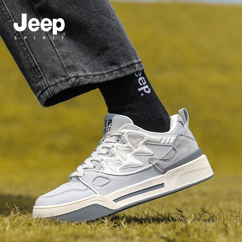 JEEPSPIRIT正品男鞋2025新款春夏季耐磨劳保鞋百搭运动休闲鞋板鞋