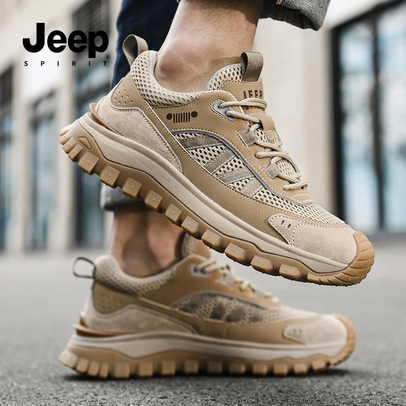 JEEPSPIRIT吉普潮牌男鞋春秋季2025新款网红爆款休闲运动鞋老爹鞋