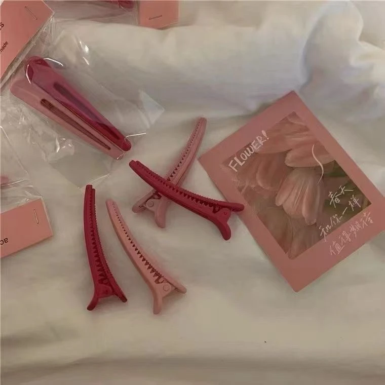 无痕发夹磨砂鸭嘴夹化妆侧边夹前额碎发刘海夹子头饰少女心发饰