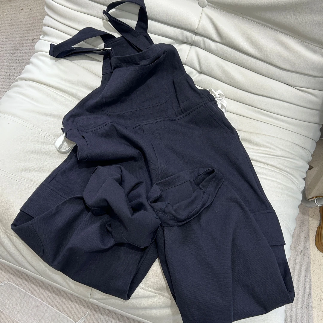 2025 花白盆背带裤