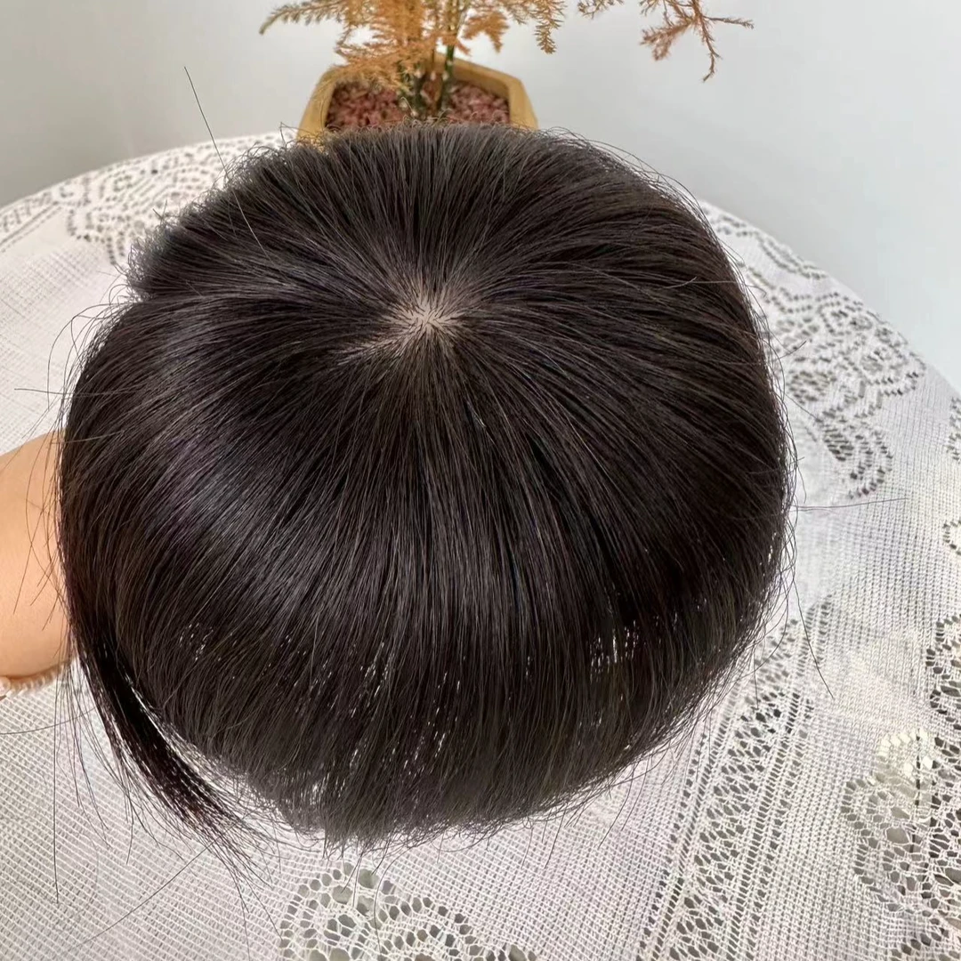 10*10 假发女全真发一片式假发蓬松真发假发片自然隐形头顶补发片