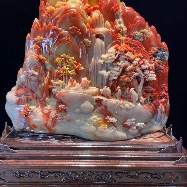 寿山石斜*寿山石雕刻