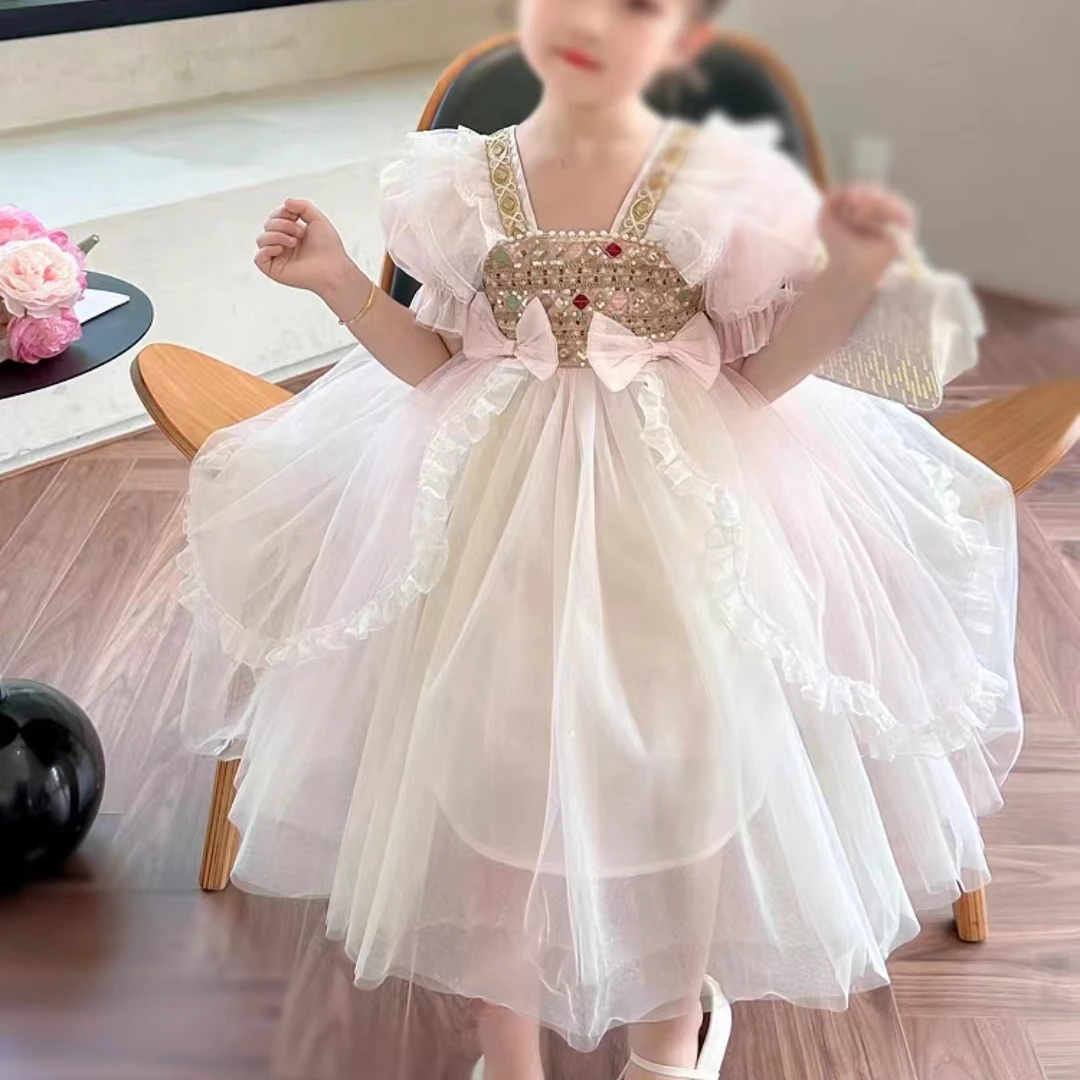 【3164】异域风情公主裙仙女连衣裙甜美女童春夏款