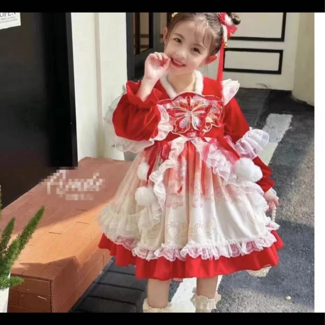 82317【牡丹洛丽塔】公主裙仙女连衣裙甜美礼服童装裙女纱女儿童
