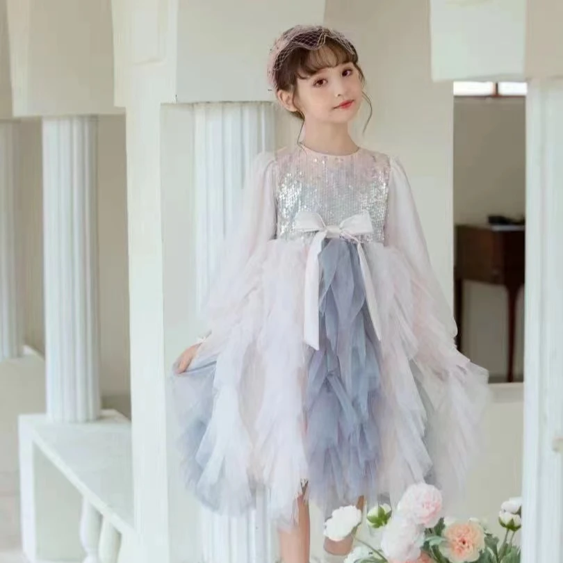 【3079】爱莎公主裙仙女连衣裙甜美女童春夏款