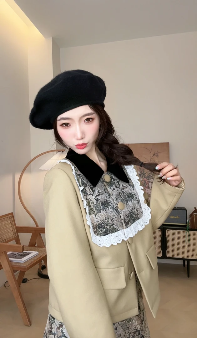 【落日花海套装】原创设计师女装法式复古日常可穿套装