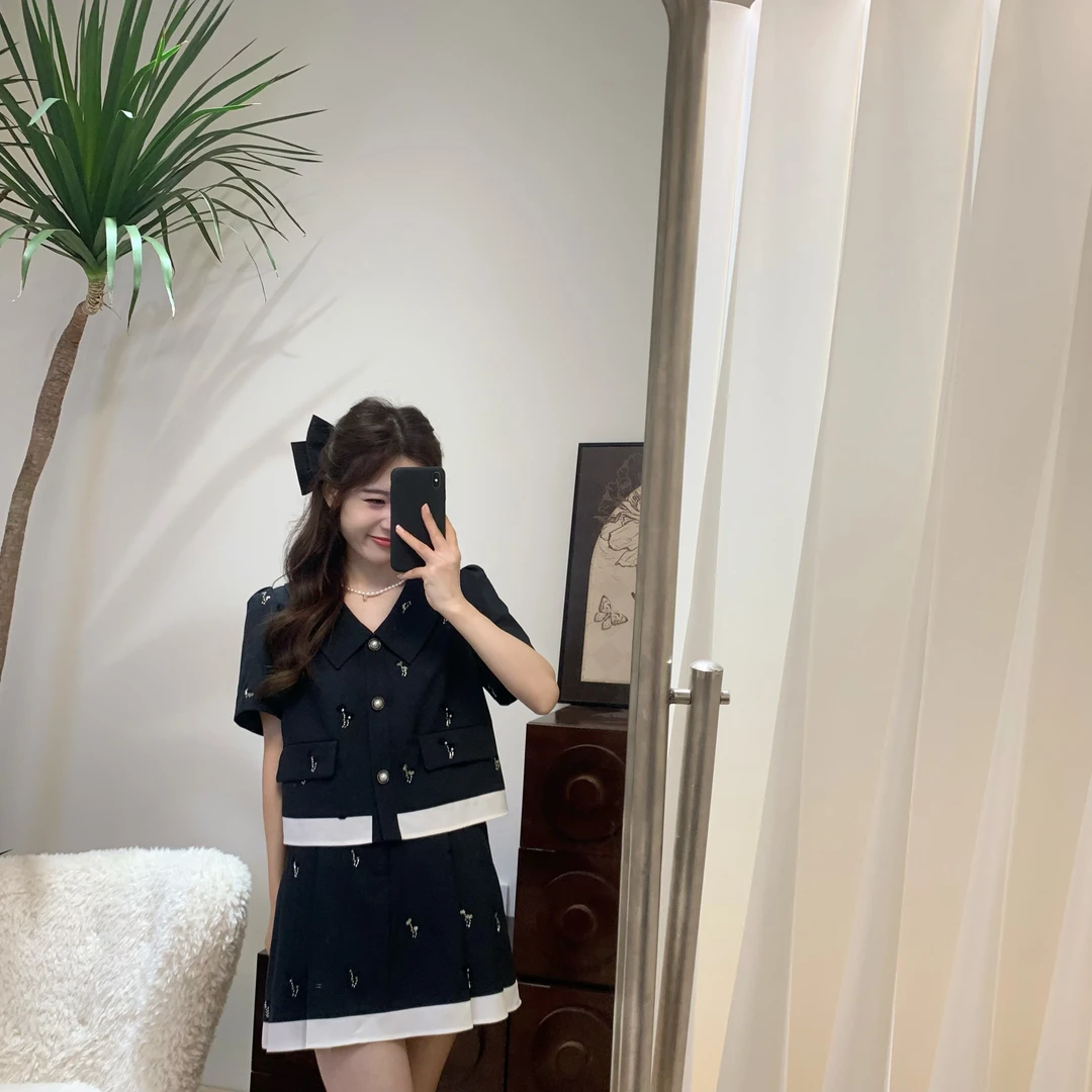 【知许套装】原创设计师女装法式复古日常可穿套装时尚显瘦气质