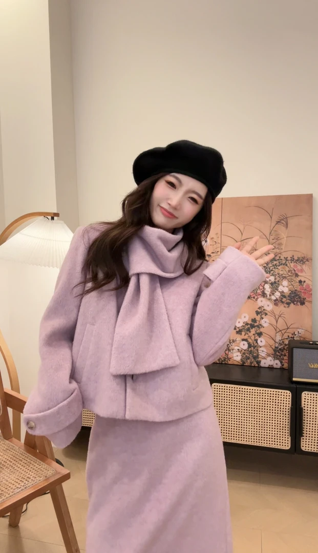 【巴黎悦音羽绒套装】原创设计师女装法式复古日常可穿