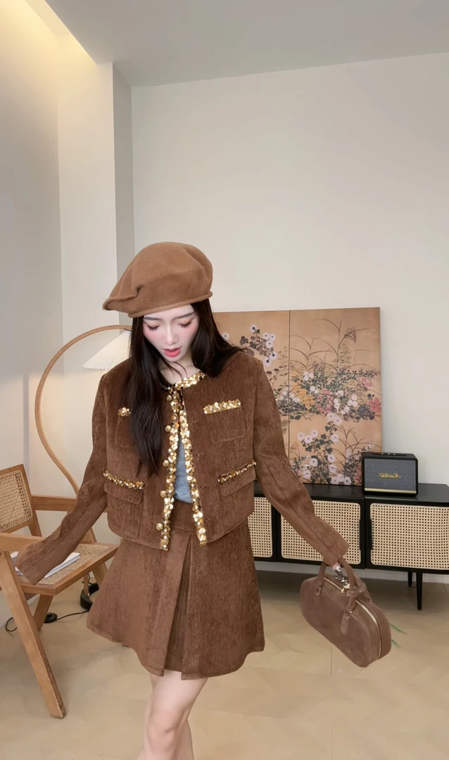 【阑珊星光套装】原创设计师女装法式复古日常可穿套装