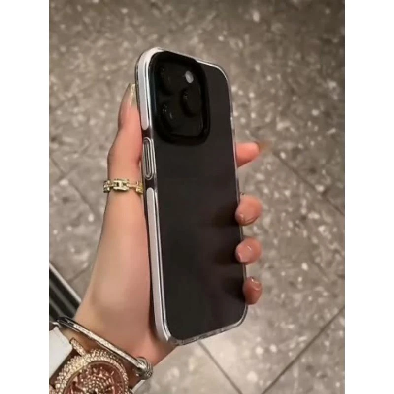 简约透明防摔条苹果15promax手机壳全包iPhone13高级12软XR防摔14