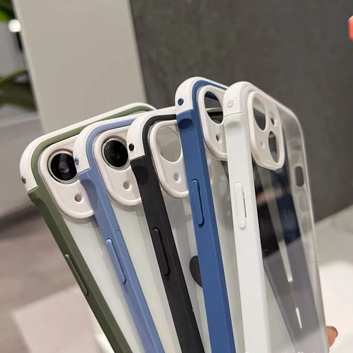 苹果简约纯色透明适用iPhone13promax14手机壳11全包防摔12男女款