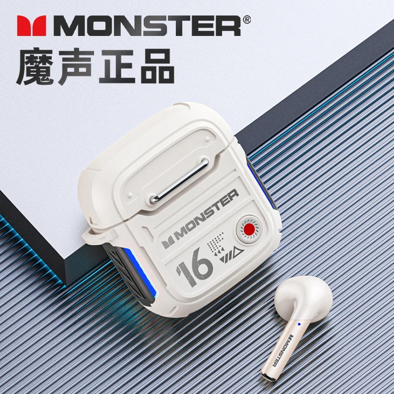 魔声无线蓝牙耳机高清通话降噪机甲风入耳式运动游戏适用苹果安卓
