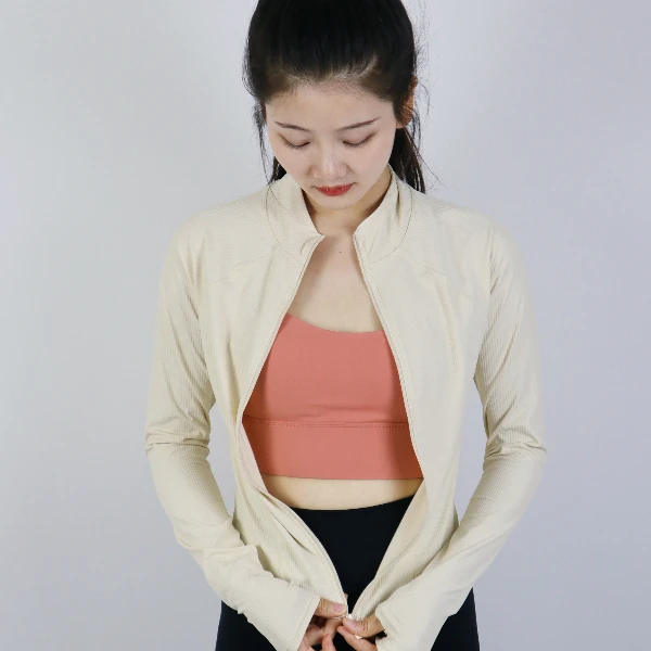 新款健身上衣外套瑜伽服立领修身女