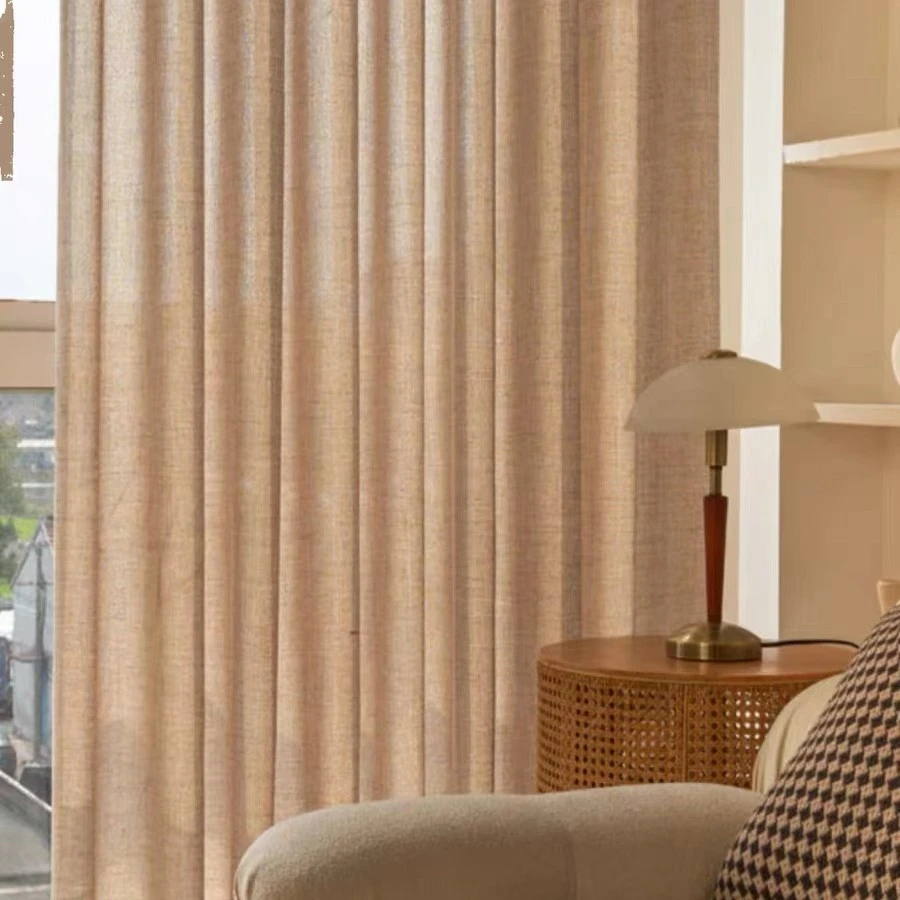 outlets/欧美轻奢系列/轻奢风窗帘/纯亚麻/纯色多色可选