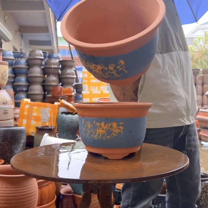 紫砂20CM（含）-50CM（不含）印金小马21-21