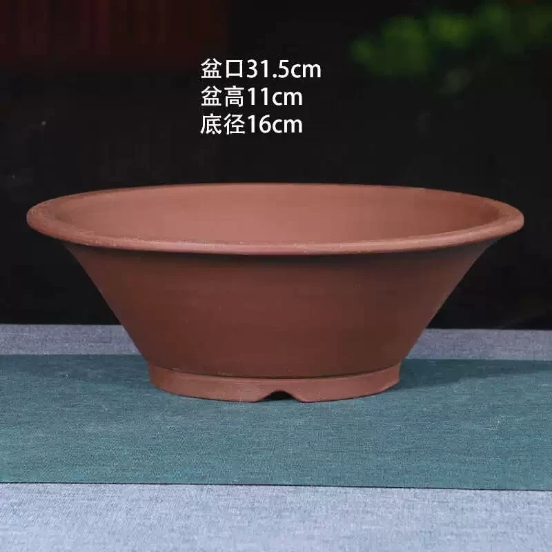 Z46号31cm斗盆紫砂盆景花盆特价梅花盆景专用花盆大号