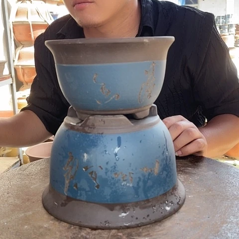 紫砂20CM（含）-50CM（不含）新品蓝中小