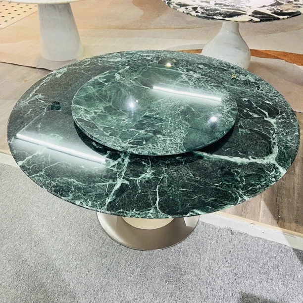 普拉达绿奢石圆桌（大圆1.3米，小圆0.75米）