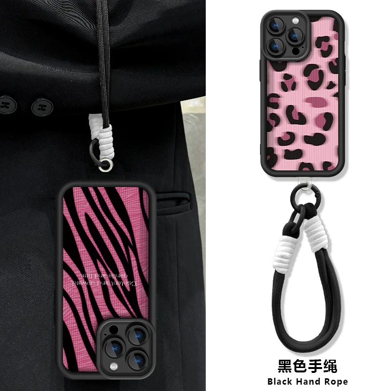 粉豹纹适用于苹果16/15promax14华为P70vivos19小米oppo手机壳13