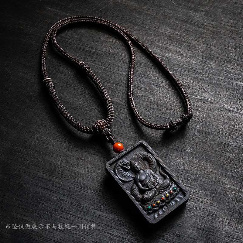 绳结男女粗绳编织玉佛专用手工黄财神编绳玉手工八宝罗盘编织挂绳