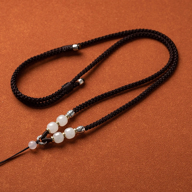 高端貔貅简约时尚玉佛绳子可调节情侣吊坠配绳绳时尚复古绳男款