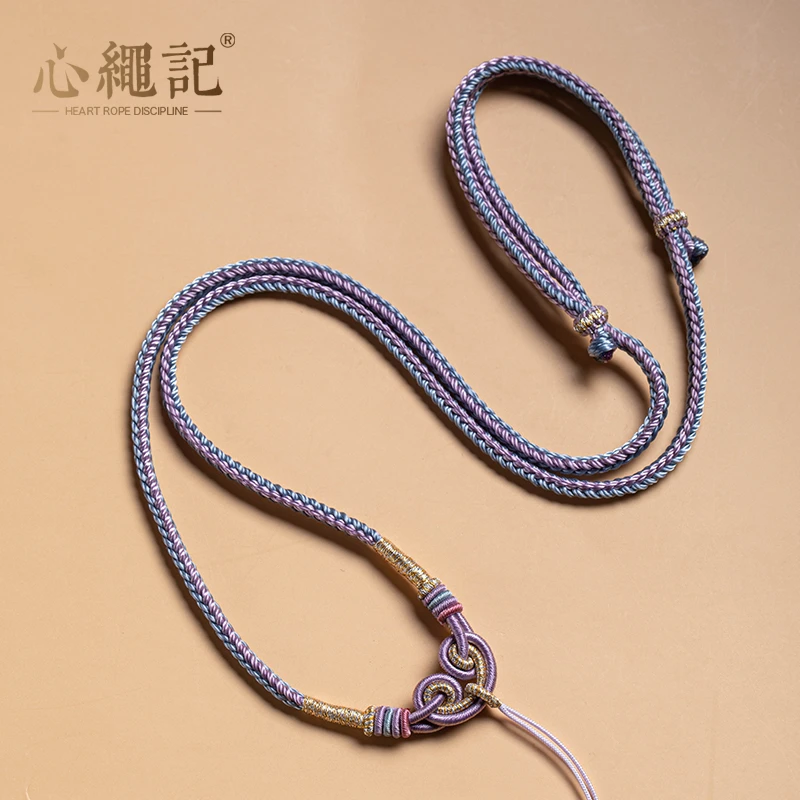 布艺吊坠 吊坠布艺挂脖高货配绳编织挂绳高端女款玉坠专用绳子