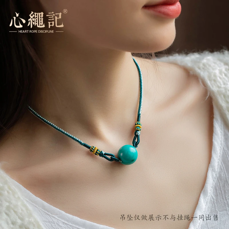 原创珠子挂脖手工编织高货串珠横穿锁骨脖挂手工耐磨挂脖