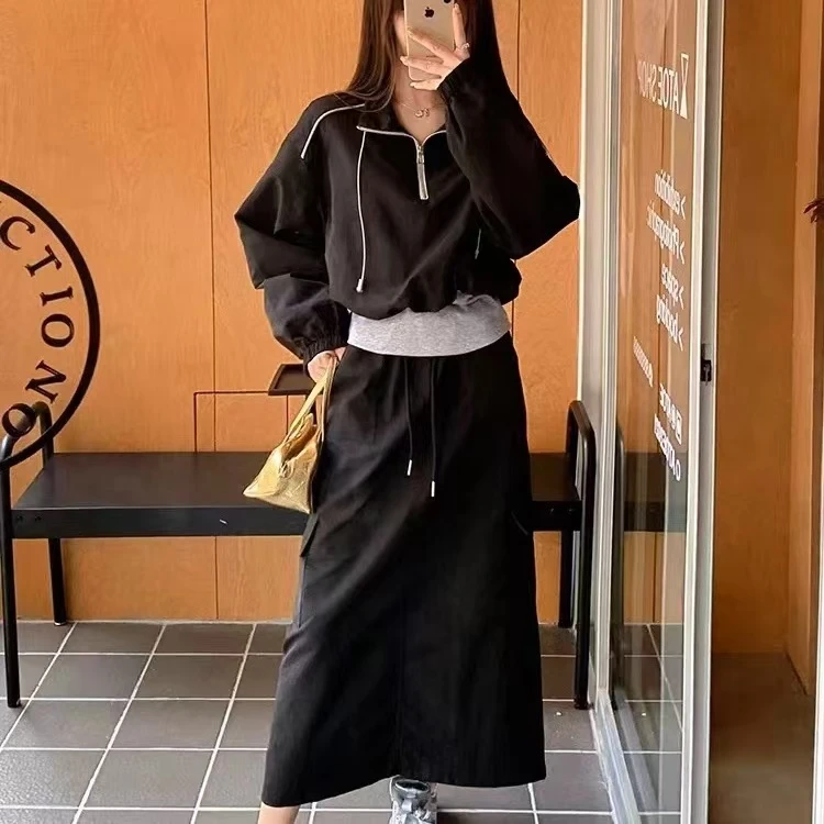 蜗牛家档口新口气质款休闲设计师百搭套装58E23