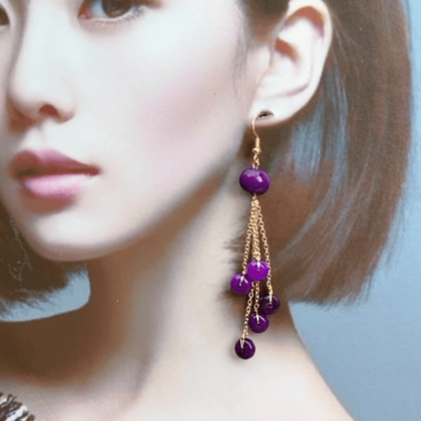 【闪购商品】玛瑙/玉髓耳钉合金